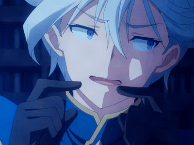 Person With White Hair And Blue Eyes Making A Face GIF