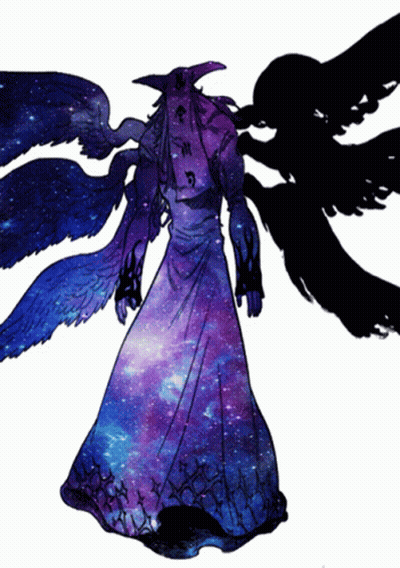 Person With Wings And Galaxy GIF