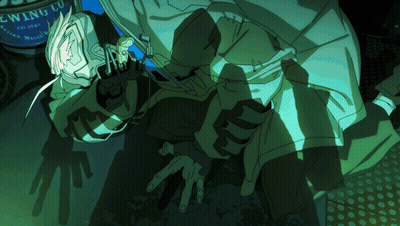 Person With Word Ewing On Blue Can GIF