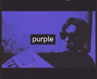 Person With Word Purple In Square GIF