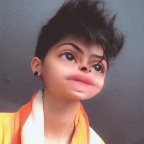 Person With Yellow Scarf Making Funny Face GIF