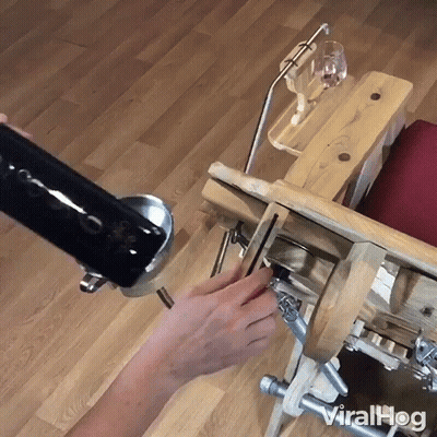 Person Working On Wooden Chair Viralhog GIF