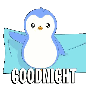 Person Wrapped In Blue Blanket Goodnight Sticker