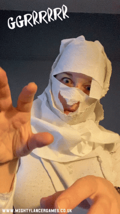 Person Wrapped In Toilet Paper Saying Ggrrrrr GIF