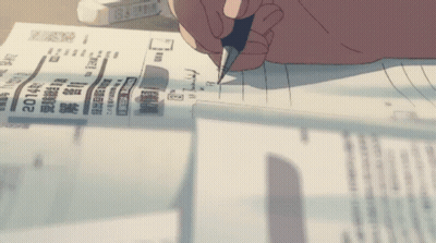 Person Writing 2014 On Paper GIF