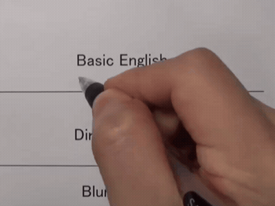 Person Writing Basic English GIF