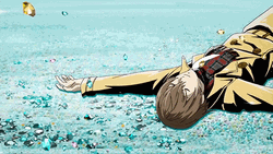 Persona 5 Goro Akechi Lying On Ground GIF