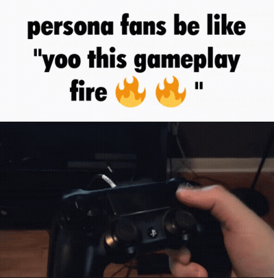 Persona Fans Be Like Yoo This Gameplay Fire Holding Controller GIF