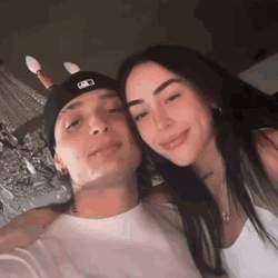 Peso Pluma And Nicki Nicole Sweet Pose GIF