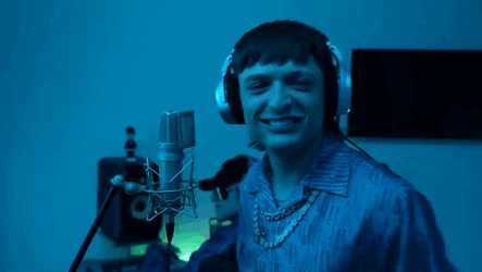 Peso Pluma Vibing On Headphones GIF