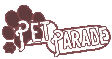 Pet Parade Logo With Paw Print Sticker
