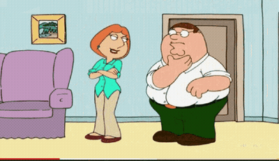 Peter And Lois Griffin In Living Room GIF