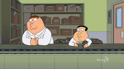 Peter Glenn Quagmire Family Guy Pharmacy Conveyor Belt GIF
