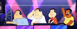 Peter Griffin And Friends Inside DJ Booth GIF