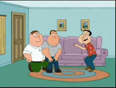 Peter Griffin And Guy In Living Room GIF