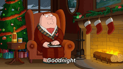 Peter Griffin Beside Fireplace