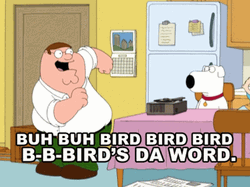 Peter Griffin Birds Da Word GIF