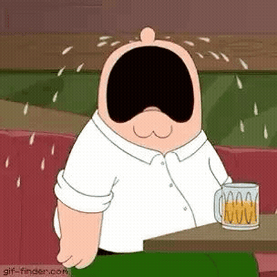 Peter Griffin Crying At Table With Beer GIF