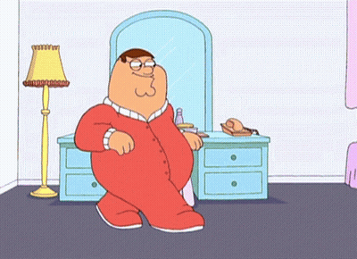 Peter Griffin Dancing In Front Of Mirror GIF