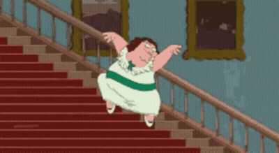 Peter Griffin Dancing On Stairs GIF