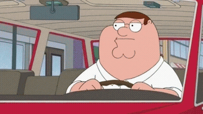 Peter Griffin Driving Red Vehicle GIF