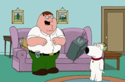 Peter Griffin Floating Things Gravity GIF