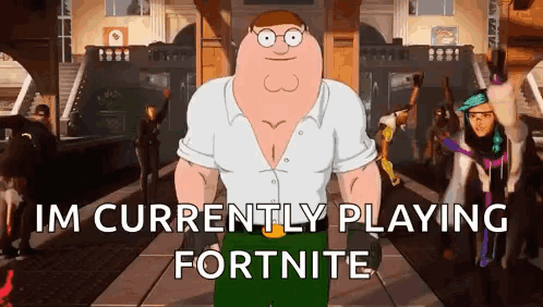 Peter Griffin From Family Guy Is Playing Fortnite . GIF