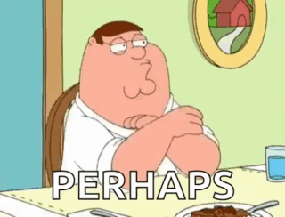 Peter Griffin From Family Guy Is Sitting At A Table With His Arms Crossed GIF