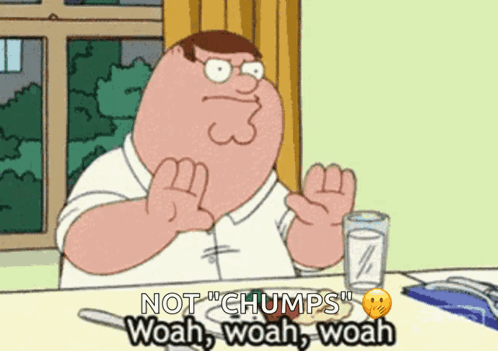 Peter Griffin From Family Guy Sitting At A Table With A Glass Of Milk GIF