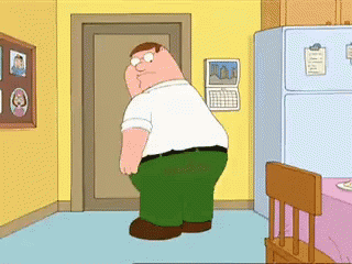 Peter Griffin From The Family Guy Is Standing In A Kitchen GIF