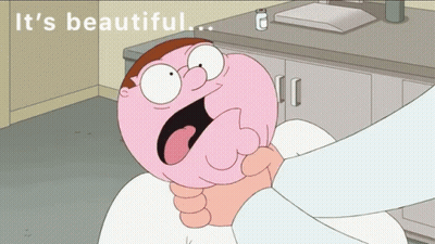 Peter Griffin Held By Doctor Saying It's Beautiful GIF