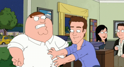 Peter Griffin Holding Another Man's Arm GIF