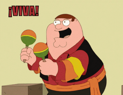 Peter Griffin Holding Maracas Saying Viva