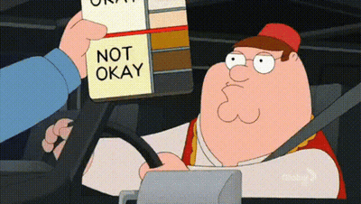 Peter Griffin Holding Note Saying Not Okay GIF
