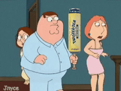 Peter Griffin Holding Twisted Tea Can GIF