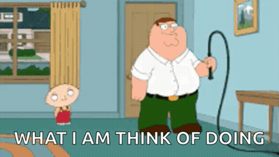 Peter Griffin Holding Whip Saying What I Am Think Of Doing GIF