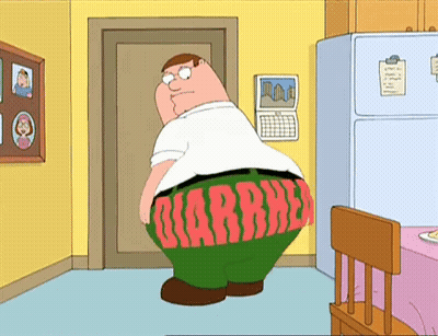 Peter Griffin In Green Diarrhea Pants GIF