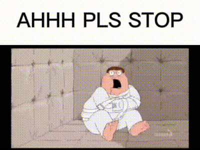 Peter Griffin In Straitjacket Saying Ahhh Pls Stop GIF