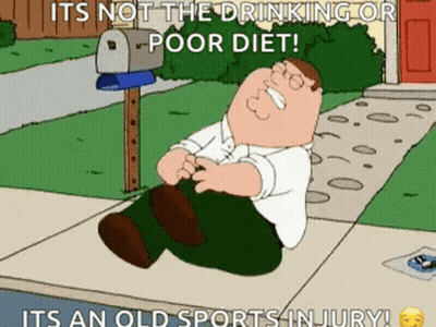 Peter Griffin Laying On Sidewalk It's Not The Drinking Or Poor Diet GIF