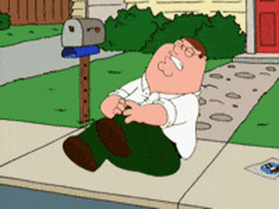 Peter Griffin Lying On Sidewalk GIF