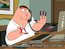 Peter Griffin On Call With Long Nail GIF