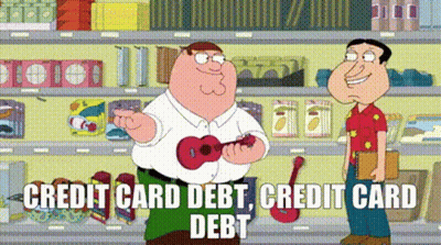 Peter Griffin Playing Ukulele Credit Card Debt GIF