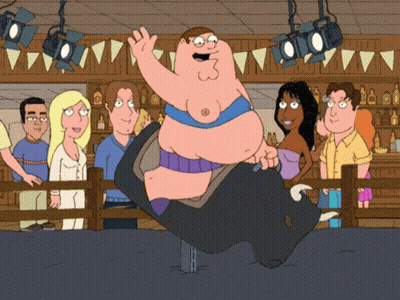 Peter Griffin Riding Bull At Rodeo GIF