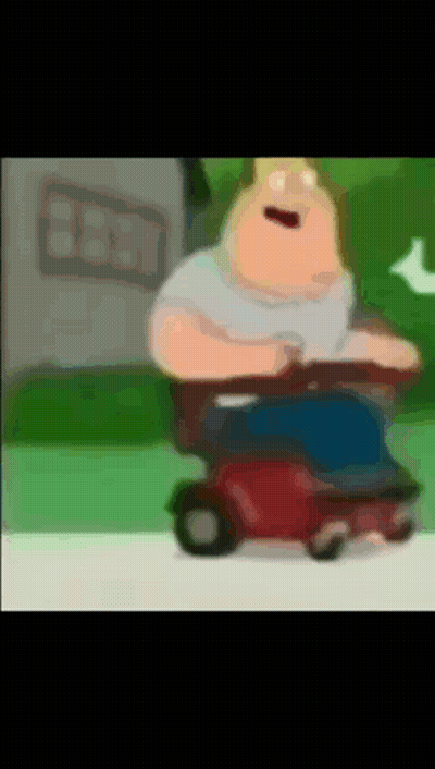 Peter Griffin Riding Mobility Scooter GIF