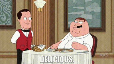 Peter Griffin Saying Delicious GIF