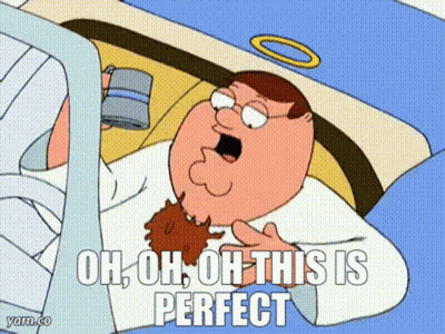 Peter Griffin Saying Oh Oh Oh This Is Perfect Holding Cup GIF