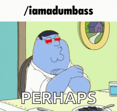 Peter Griffin Sitting Arms Crossed Perhaps GIF