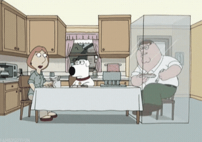 Peter Griffin Sitting At Table GIF