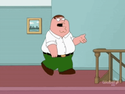 Peter Griffin Sitting On Staircase GIF