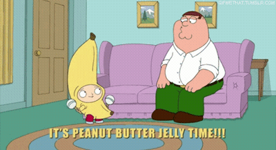 Peter Griffin Sitting With Banana Costume GIF
